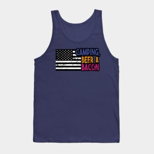 Camping, Beer and Bacon Tank Top